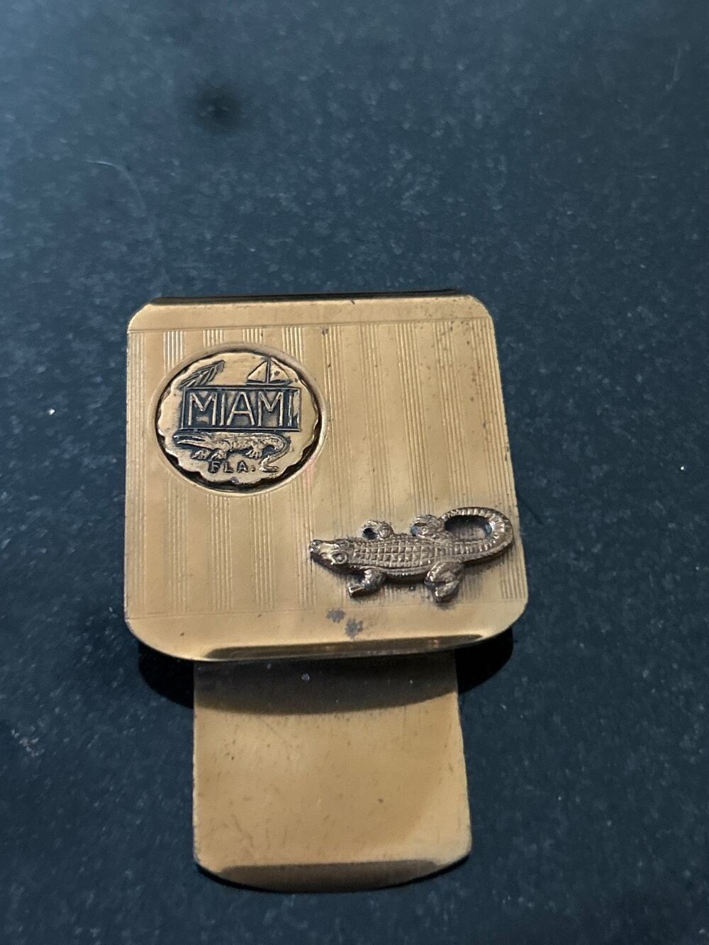 Vintage Money Clip - Alligator/Miami emblems